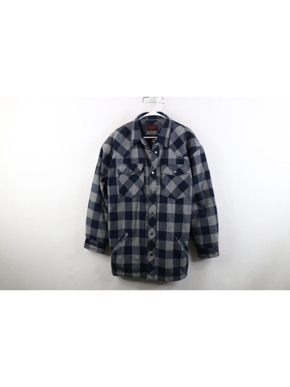 Vtg Five Brother Mens Large Fleece Lined Flannel Button Shirt Jacket Jac Shirt